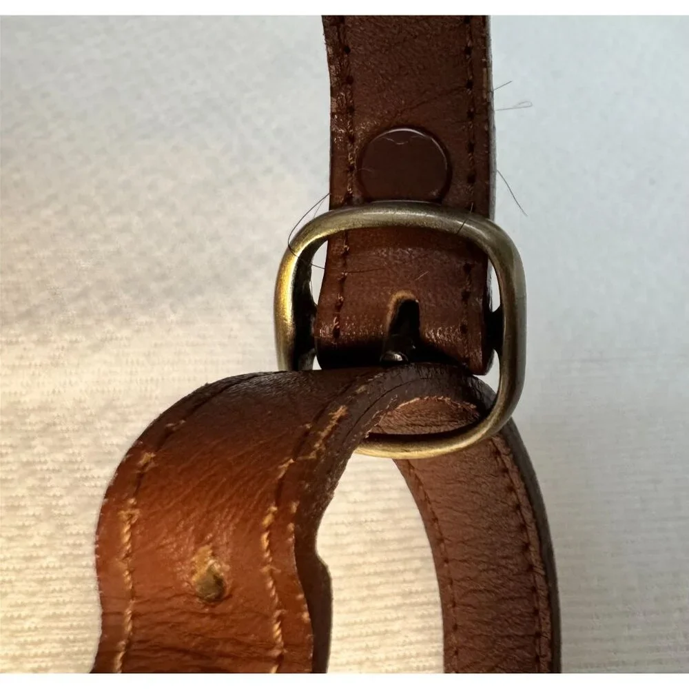 BURBERRYS Brown Leather Drawstring Bucket Bag COA Nova Check Haystack Lining VTG - Picture 7 of 14
